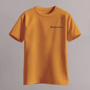 Polera naranja impresa