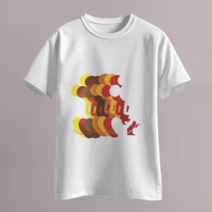 Polera blanca algodon impresa