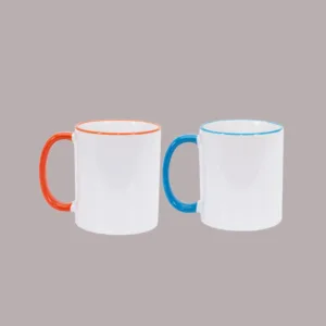 Taza impresa borde colores